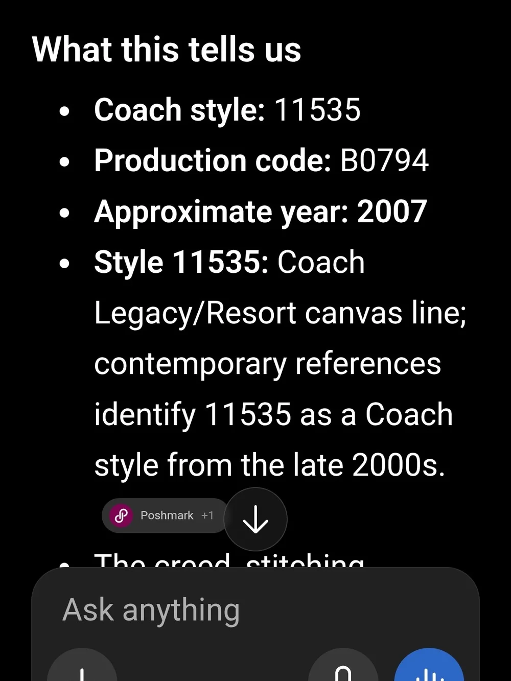Coach stylish white